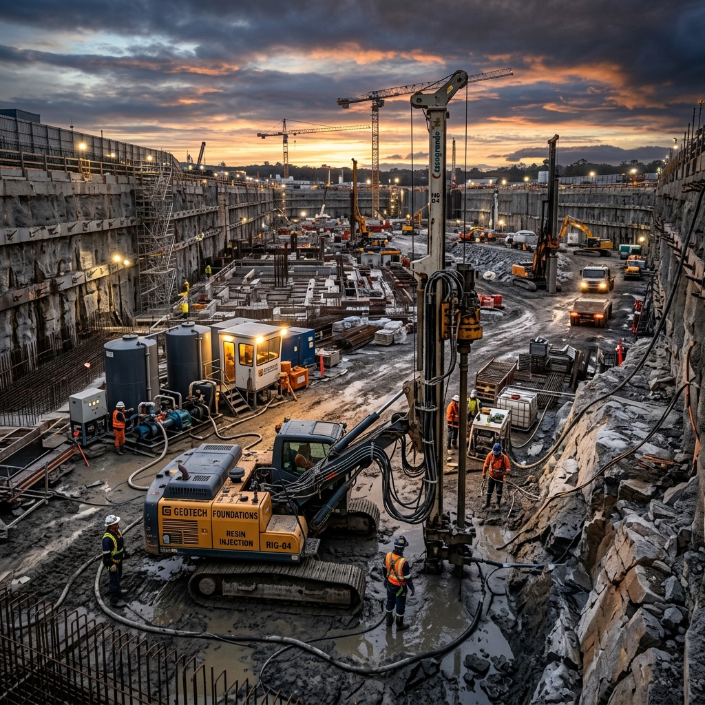 Geotechnical construction site